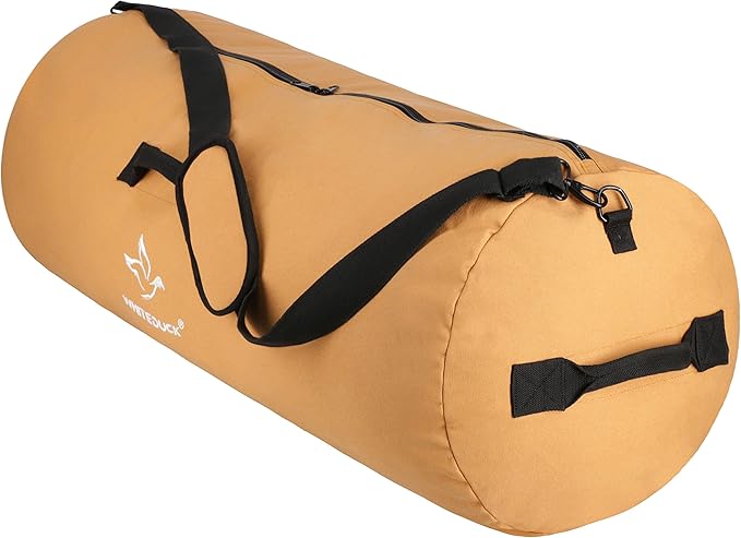 WHITEDUCK HOPLITE Heavy Duty Military Canvas Duffel Bag, Army Cargo Style, Foldable Tactical Outdoor Bag, Travel, Storage
