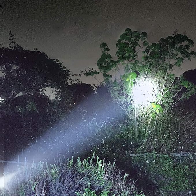 Solar/Rechargeable Multi Function 1000 Lumens LED Flashlight, with Emergency Strobe Light and 1200 Mah Battery, Emergency Power Supply and USB Charging Cable, Fast Charging (8PC)