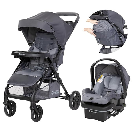 Baby Trend Passport® Cargo Stroller Travel System with EZ-Lift™ Plus Infant Car Seat, Grey Bamboo