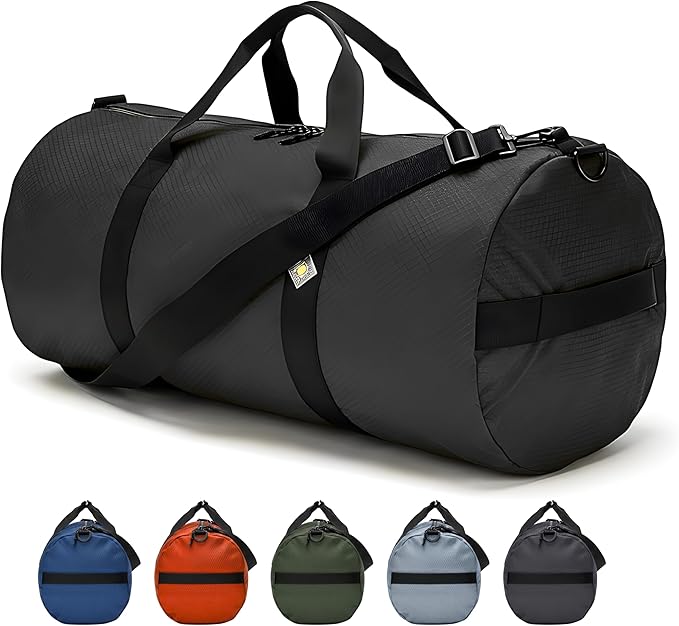 Diamond Ripstop Duffle Bags, Ultra Tough & Tear Resistant, Reinforced Stitching, Weatherproof, Packable Foldable Duffle Bag for Traveling