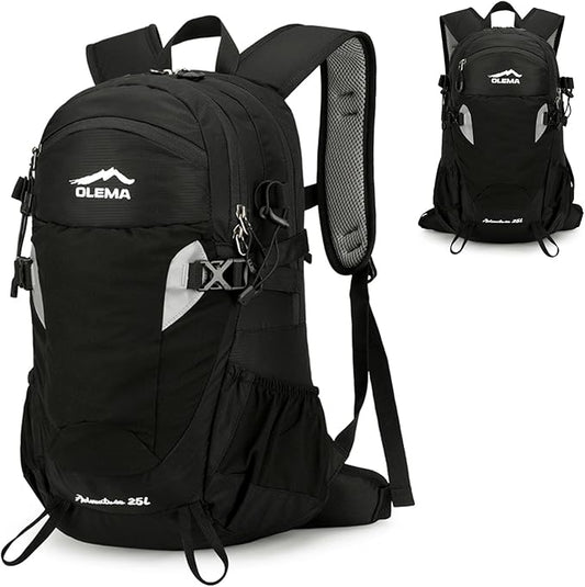 OLEMA Hiking Backpack, 25L Lightweight Travel Backpacks,Camping Daypack for Outdoor Sports,Lightweight Travel Camping Backpack for Men Women