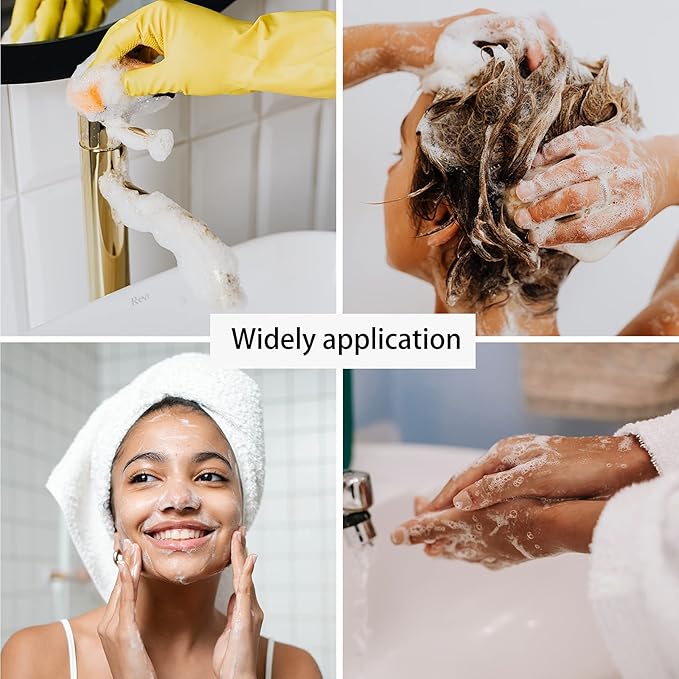 8 Pcs 1oz 30ml Plastic Foamer Pump Bottle Foam Dispenser Bottles Mini Liquid Foaming Bottles for Refillable Travel Hand Soap Foaming,Shampoo,Castile,Cleaning (Sliver+White)