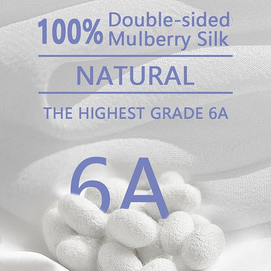 Mulberry Silk Sleep Mask for Side and Back Sleepers, Blackout Eye Mask for Sleeping for Women Men with Adjustable Band, Comfortable Soft Pressureless Eye Cover for Sleeping in Large Size