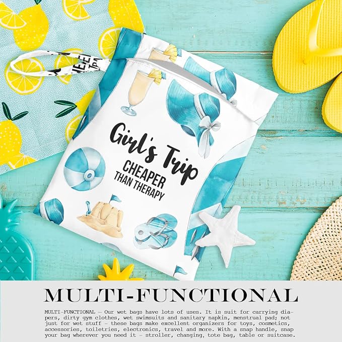 Girls Trip Gifts, Wet Bag, Wet Dry Bag, For Swimsuit Travel Vacation Beach Pool Trip Makeup Bags, Bachelorette Party Bestie Gifts for Women Sister Friends