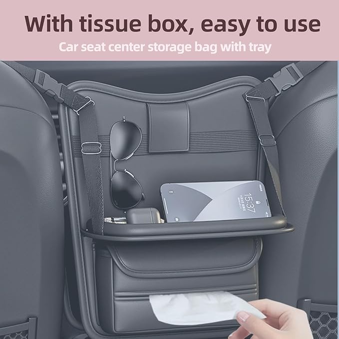 Backseat Car Organizer,Ackrest Storage Bag for car, Car Seat Center Storage Bag/Hanging Bag