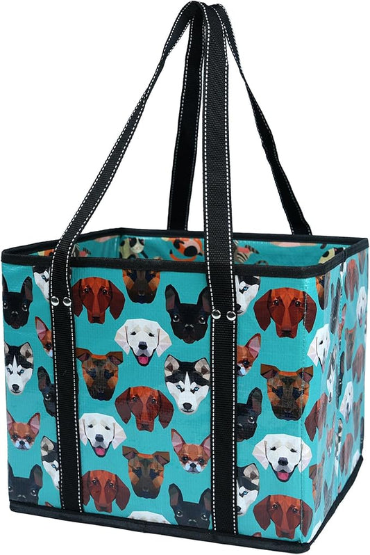 BeeGreen Large Waterproof Reusable Bags Christmas Heavy Duty Shopping Tote for Groceries Pool Gift with Webbing Handles