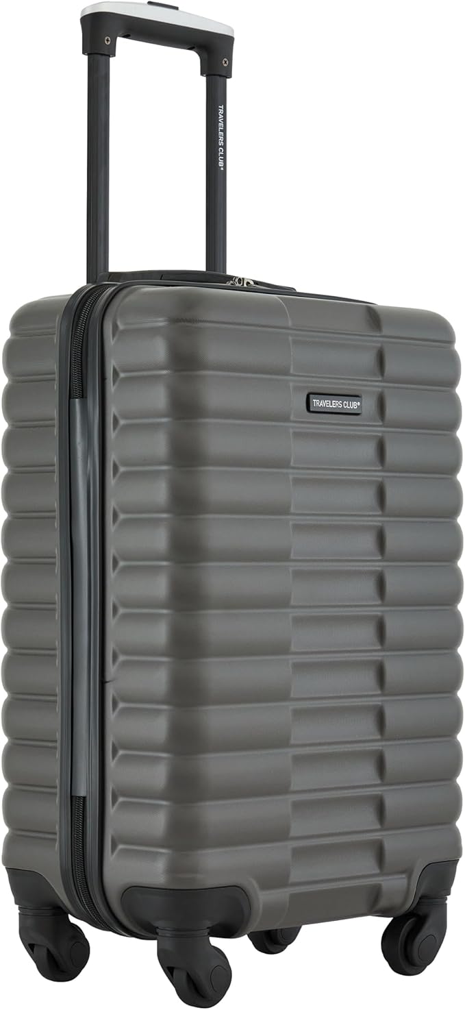 Travelers Club 22-Inch Gilroy Rolling Hardside Carry-On Luggage, Dark Dull Gray