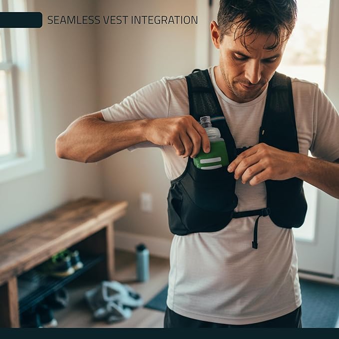 FITLY Soft Flask - Shrink As You Drink Soft Water Bottle for Hydration Pack - Folding Water Bottle Ideal for Running, Hiking, Cycling, Climbing & Rigorous Activity