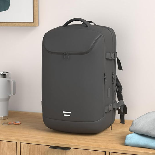 Travel Carry on Backpack 50L Expandable Flight Approved Backpacks 17.3 inch Laptop and USB Charging Port bags Water Resistant Business Back Pack for Women & Men