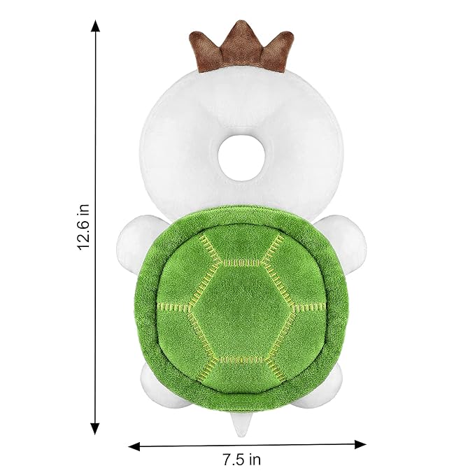 Baby Head Protector Backpack with Adjustable Straps Safety Pad Wear for Infant Toddler Walking & Crawling Essentials Fall Back Head Protection, Turtle