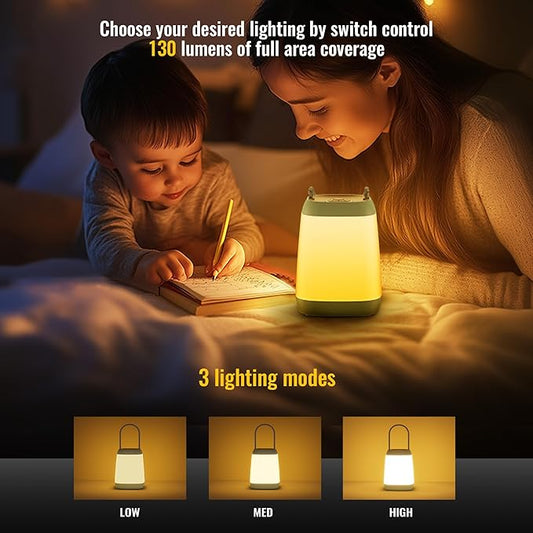 2 Pack LED Camping Lights, Battery Powered LED Camping Lantern with 3 Modes, Portable Night Light for Tent, Hiking, Emergency, Backpacking, Indoor and Outdoor Use