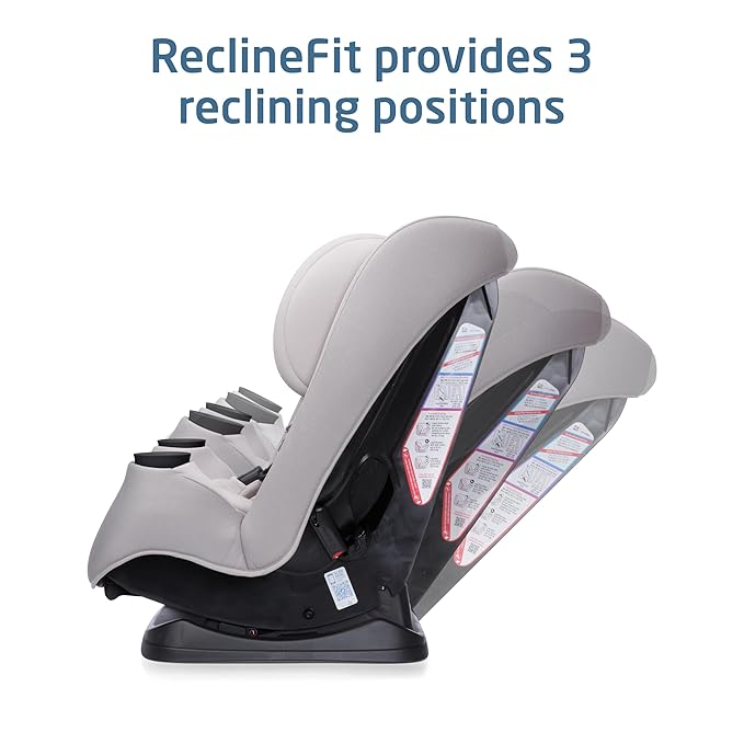Maxi-COSI Pria Max 3-in-1 Convertible Car Seat, Infant to Toddler Car Seat, ClipQuick Magnetic Chest Clip, Quick-Install Latch, Machine-Washable Cover, 5-100 lbs, Oyster Shell