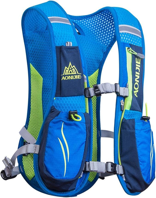 AONIJIE Running Hydration Vest Backpack for Women and Men Lightweight Trail Running Backpack 5.5L Blue