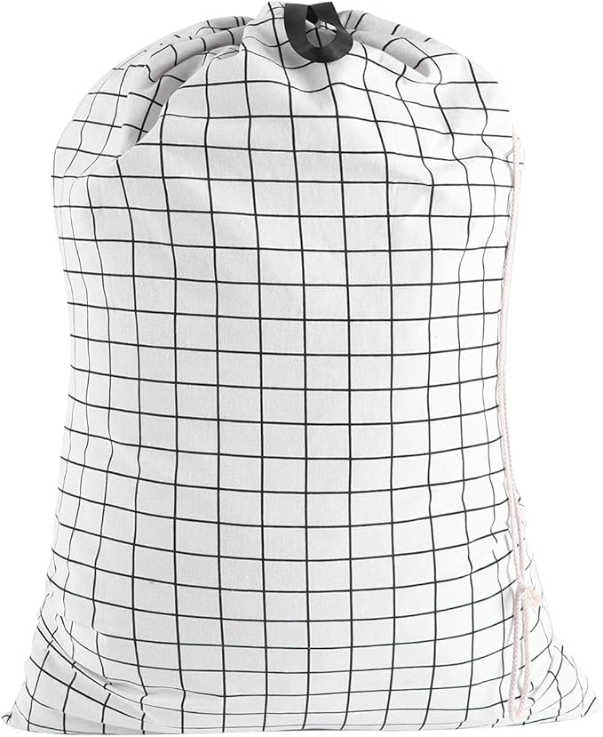 SWISSELITE Heavy Duty Laundry Drawstring Bag with Strap, 28 x 40 Inches Travel Dirty Clothes Bag for Laundromat and Household, 6 Color