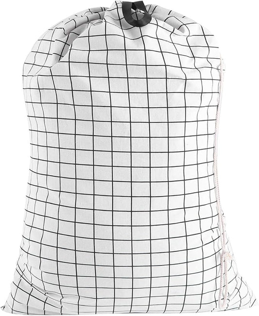 SWISSELITE Heavy Duty Laundry Drawstring Bag with Strap, 28 x 40 Inches Travel Dirty Clothes Bag for Laundromat and Household, 6 Color