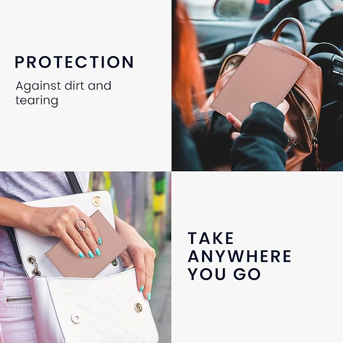 kwmobile Registration and Insurance Holder - Car Document Holder for Vehicle Documents and Cards - PU Leather - Black