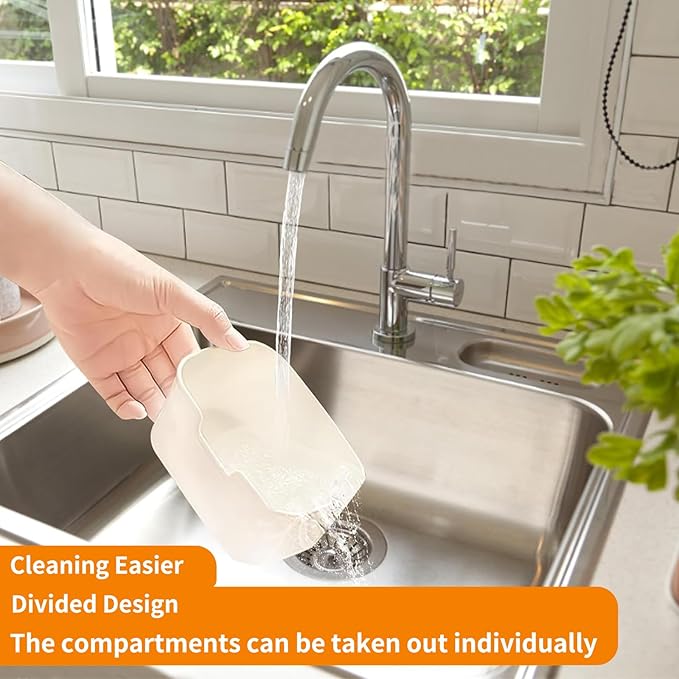 Divided Serving Tray with Lid & Handle, Plastic Portable Food Storage Container Snack Platters, 8 Removable Compartment Box for Parties, Reusable Appetizer Clear Organizer for Veggie, Candy, Fruit,Nut