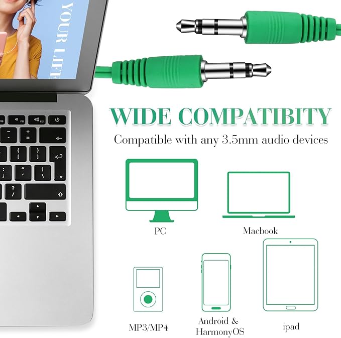Kanayu 100 Packs Earbuds Bulk Basic Student Earphone Individually Bagged 3.5 mm Headphones for Schools Classrooms Library Teens Gift(Green)