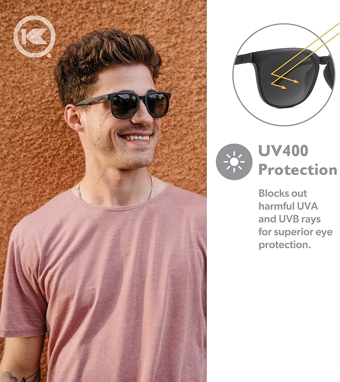 Knockaround Paso Robles Polarized Sunglasses for Women & Men - Impact Resistant Lenses & Full UV400 Protection