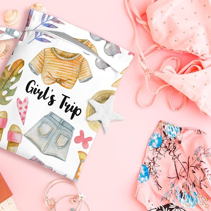 Girls Trip Weekend Gifts, Wet Bag, Wet Dry Bag, For Swimsuit Travel Vacation Beach Pool Trip Makeup Bags, Bachelorette Party Bestie Gifts for Women Sister Friends