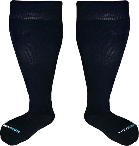Big and Tall Compression Socks Sizes L to 8XL, Comfortable Knee High Socks for Men and Women
