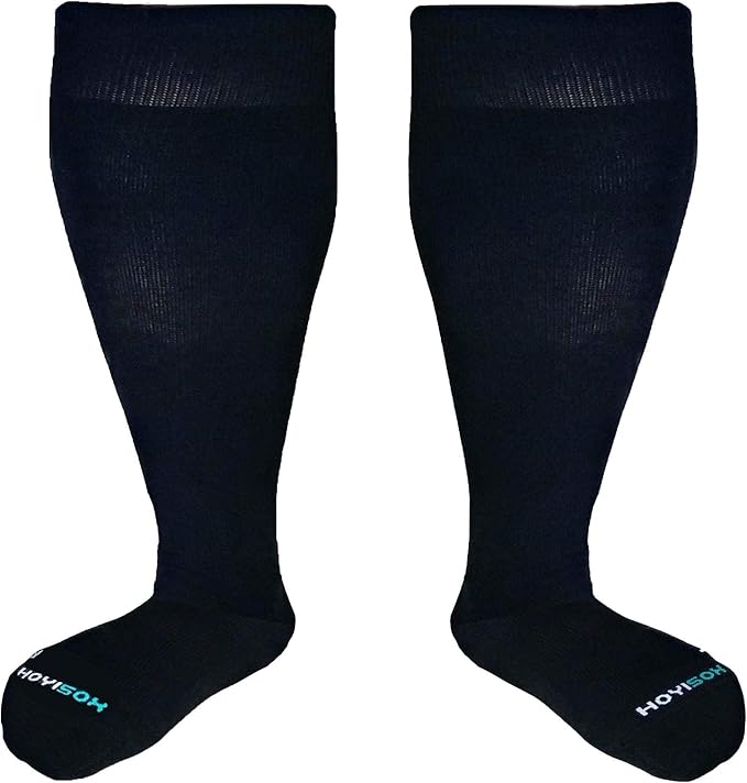Big and Tall Compression Socks Sizes L to 8XL, Comfortable Knee High Socks for Men and Women