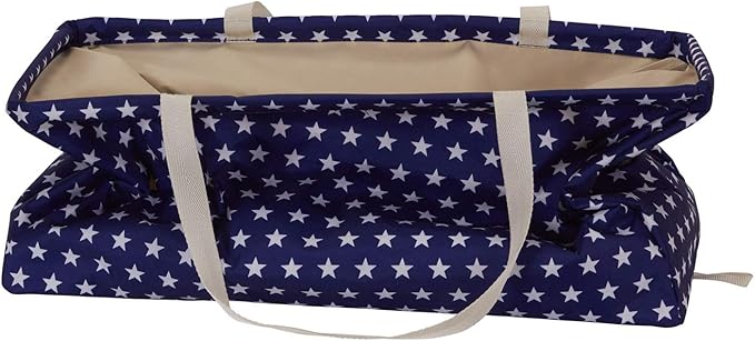 Household Essentials Blue with White Stars Krush Container All-Purpose Utility Tote