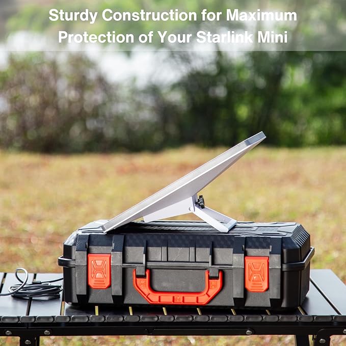 Storage Case for Starlink Mini, Protective Hard Case with EVA Padding for Starlink Mini, Router, Cables & Accessories, Portable, Durable and Lightweight