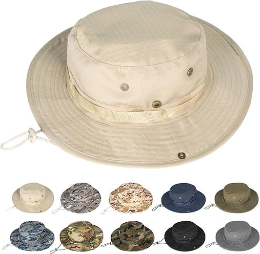 Sun Hats for Men Women Boonie Hat UPF 50+ Bucket Hat Wide Brim UV Protection Fishing Hiking Safari Outdoor Hats