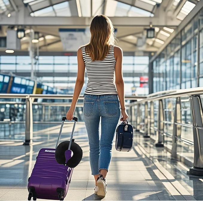 Travel Neck Pillow Cover, Neck Pillow Case, Pure, Soft and Smooh, Airplane Pillow Replacementt Cover Washable (Only Pillow Covers, no Filler)