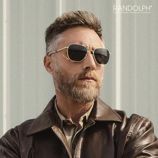 Randolph Eyewear Aviator Sunglasses for Men & Women – Non-Polarized & Polarized Lenses, 23k Gold UV Protection Sunglasses