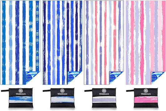 Lightweight Thin Microfiber Beach Towel Sand Free Quick Dry Absorbent Compact Soft Pool Swim Travel Towels Extra Large Oversized Beach Accessories Packable Essentials Stuff Gifts for Adult