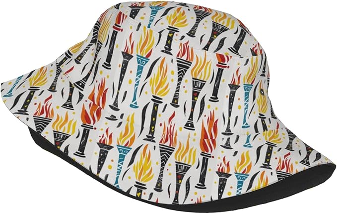 Unicorn and Pink Flower Fisherman Hat Summer Foldable UV Protection Sun Hat