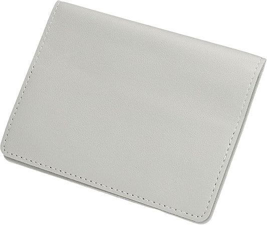 HARFINGTON Car Registration and Insurance Holder 5.51" x 4.13" PU Leather Vehicle Glove Box Organizer Storage Accessories Men Women Car ID Holder for License ID Card Bank Card, Gray