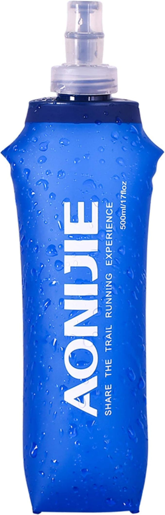 Azarxis TPU Soft Flask Collapsible Water Bottles BPA-Free 250ml 350ml 500ml 600ml for Hydration Vest Pack Running Hiking Cycling Climbing