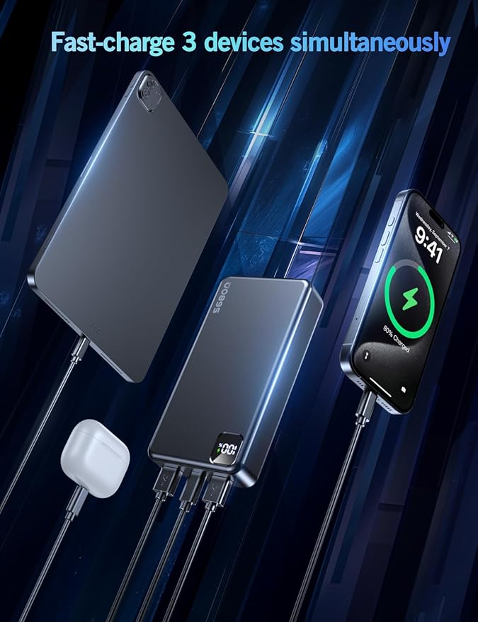 Portable Charger Power Bank, 56800mAh PD 22.5 W Fast Charging Battery Pack, Large Capacity Portable Power Bank for Camping Travel Essential Compatible with iPhone 17/16/15/14/13 Series, Samsung, iPad