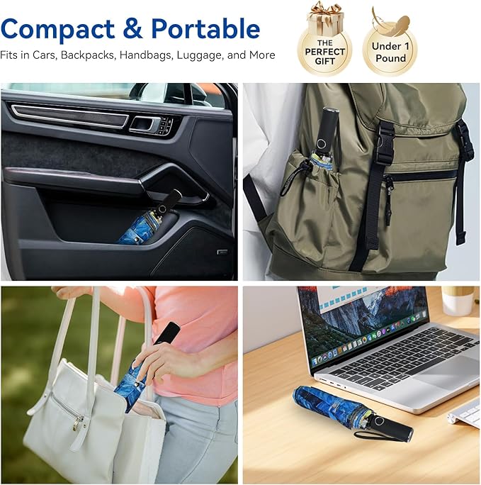 Umbrella, Pretty Umbrellas for Women and men, Ladies Umbrellas for Rain, Automatic Folding Umbrellas Open Close