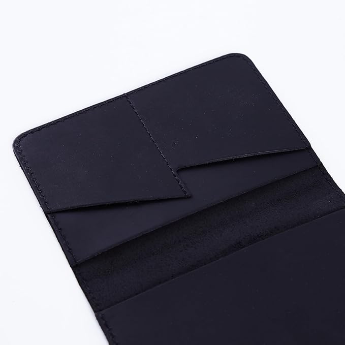INCARNE Passport Cover - Travel Passport Wallet - Leather Passport Holder for Men Women Family with Card Slots & Note Compartmen - Sleeve Protector - Genuine Leather - Vintage Black