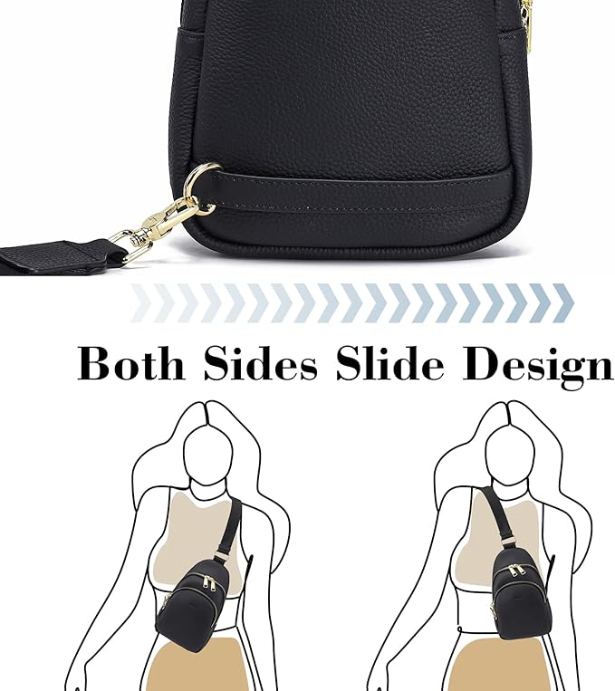 INICAT Crossbody Sling Bags Fanny Packs Valentine's Day Gifts Vegan Leather Travel Vacation Essentials Purses Women