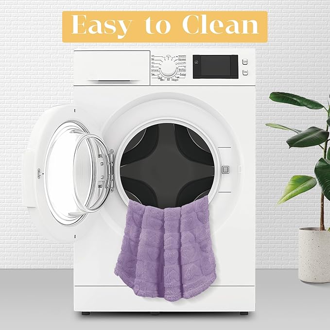 MACEVIA Fluffy Fleece Dog Blankets, Warm Soft Fuzzy Pets Blanket for Puppy, Small, Medium, Large Dogs and Cats, Plush Pet Throws for Bed, Couch, Sofa, Travel (24x29 Inch,Light Purple)