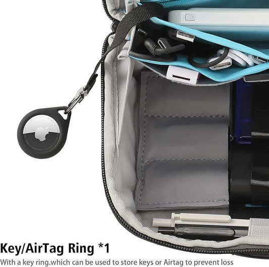 VanFn Electronics Travel Organizer Storage Bag, Travel Accessory Handle Bag, Gadgets Pouch, USB Cable, Travel Friendly Electronics Organizer P.Travel Series