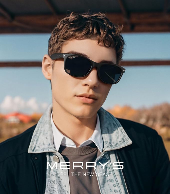 MERRY'S Polarized Unisex Shades Sunglasses for Men and Women Vintage Polarized Sun Glasses Mirror Lens
