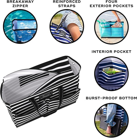 SCOUT Ben Pocket Tote - Large Multi-Use Tote Bag for, Nurses, Teachers, and Moms, 5 Pockets for Organizing, Breakaway Zipper