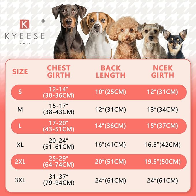 KYEESE Dog Coat Windproof Dog Coats for Small Dogs Soft Pet Sweater for Cold Weather Waterproof Dogs Jacket with Fleece Lined Thick Cat Clothes with Pocket Warm Pet Winter Puffer Coat with Leash Hole