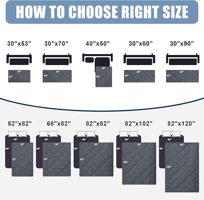 Smiry Waterproof Dog Bed Cover Pet Blanket, Soft Washable Dog Blanket for Furniture Bed Couch Sofa Reversible, Checkered (30"x90", Dark Grey/Black)