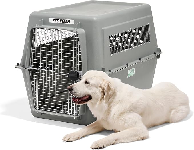 Petmate Sky Kennel - For Air and Travel, Airline Approved Dog Crate for Pets 90-125 lbs, Heavy Duty Dog Kennel, Made in the USA- 48 Inches