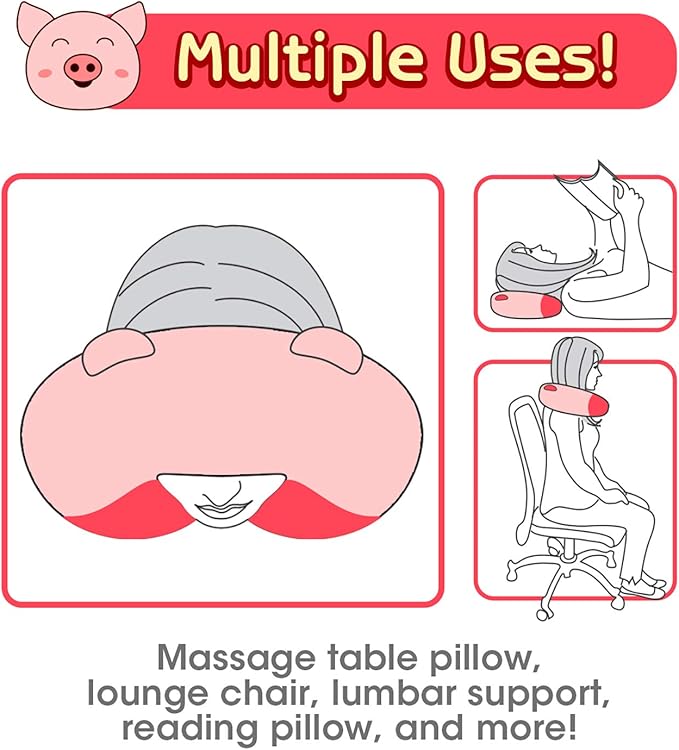 H HOMEWINS Travel Pillow for Kids,Toddler Neck Pillow Cute Animal Neck Head Chin Support Travel Accessories for Airplane, Car, Train,Recline