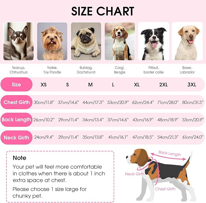 Queenmore Dog Sweaters for Medium Dogs Girl, Dog Sweater with Long Sleeve, Waffle Knit Doggie Kintsweaters, Cat Christmas Sweaters, Pink M