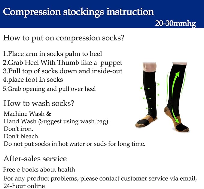 Graduated Copper Compression Socks for Men & Women Circulation 8 Pairs 15-20mmHg - Best for Running Athletic Cycling