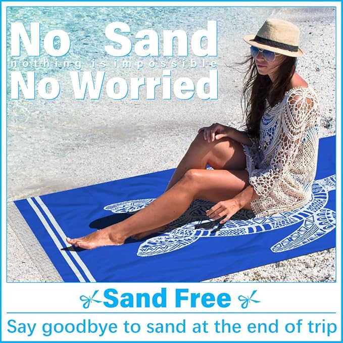 Thin Turkish Beach Towel Lightweight Soft Cotton Extra Large XL Oversized Sand Free Sandproof Absorbent Quick Dry Towels Cloud Bath Pool Travel Compact Essentials Accessories for Adult Gifts